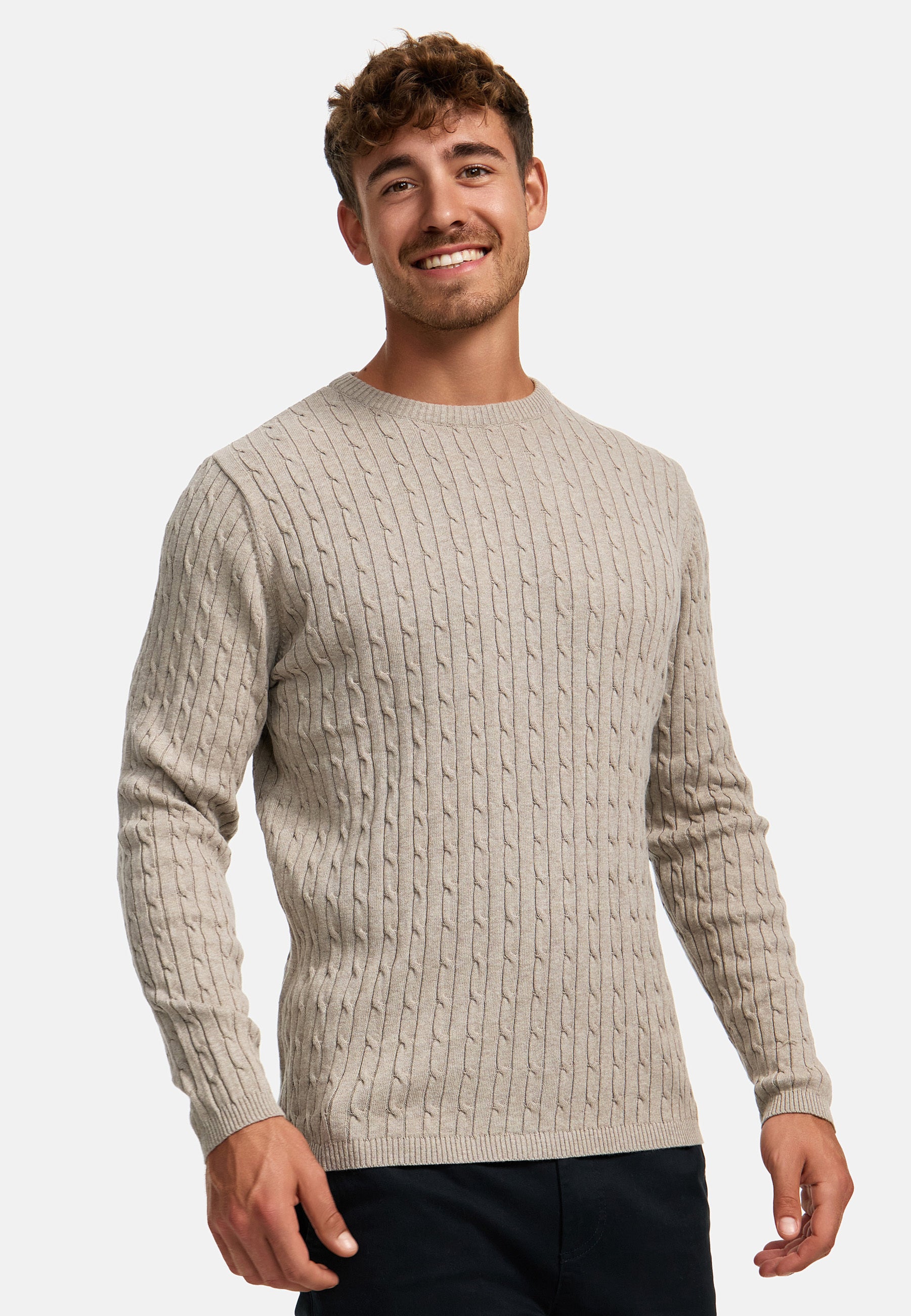 Strickpullover KSCable Beige Mix