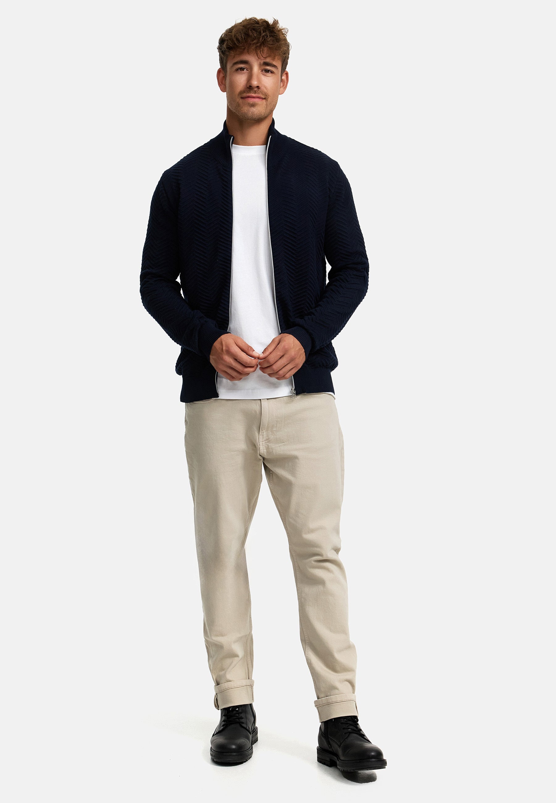Strickjacke KSCarlo Zip Sky Captain
