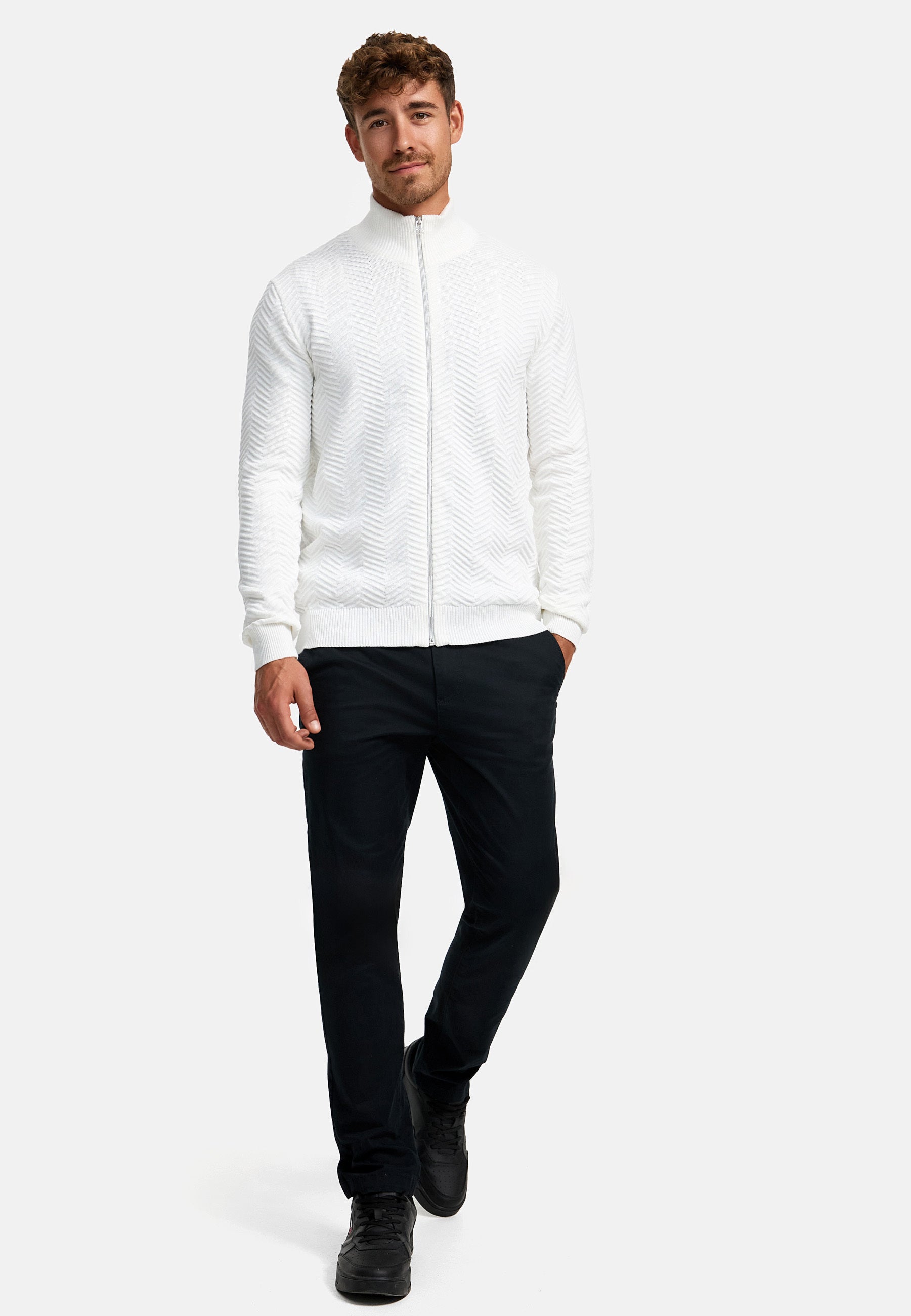 Strickjacke KSCarlo Zip Snow White