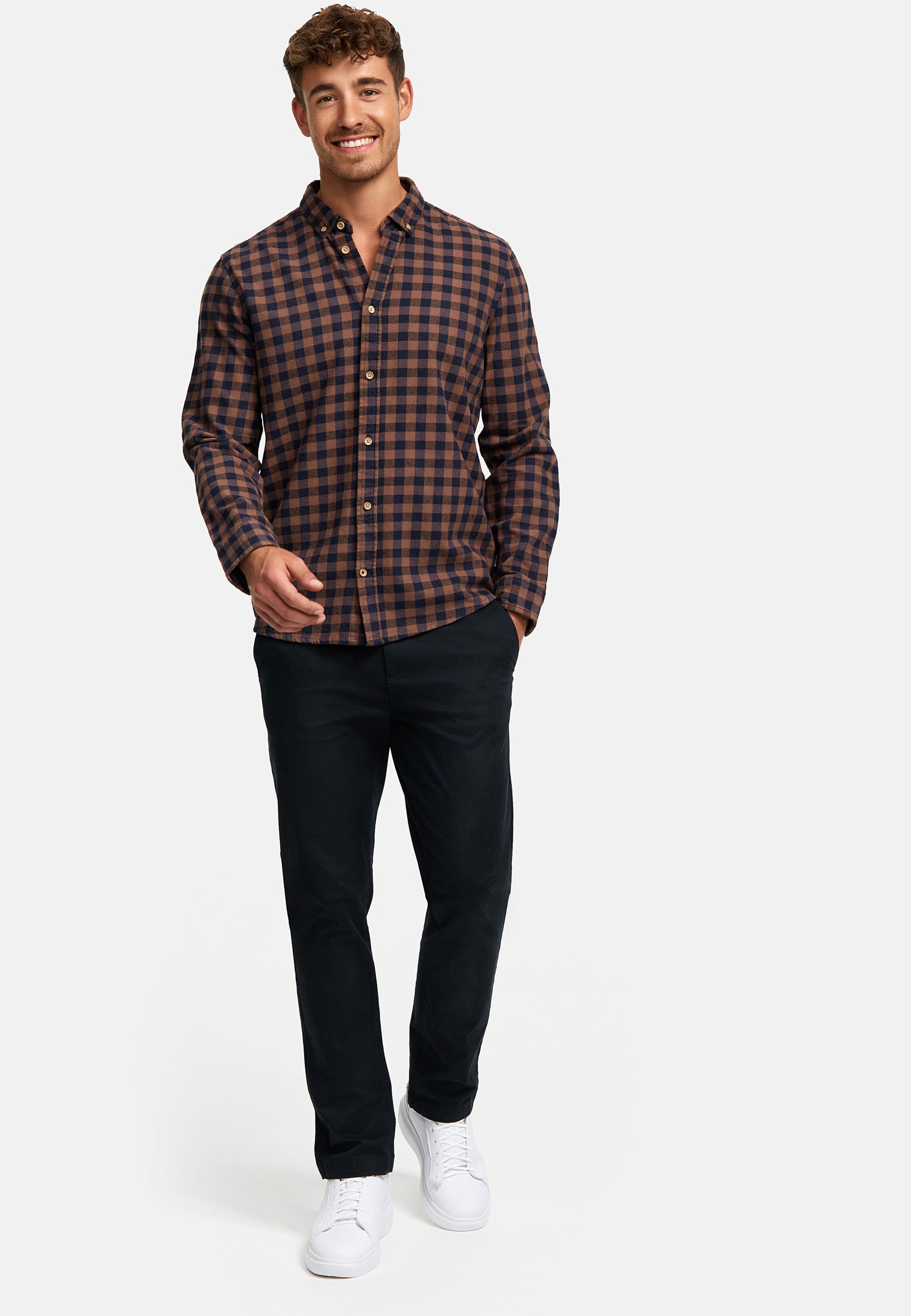 Hemd Langarm KSJohan Check Monk's Robe