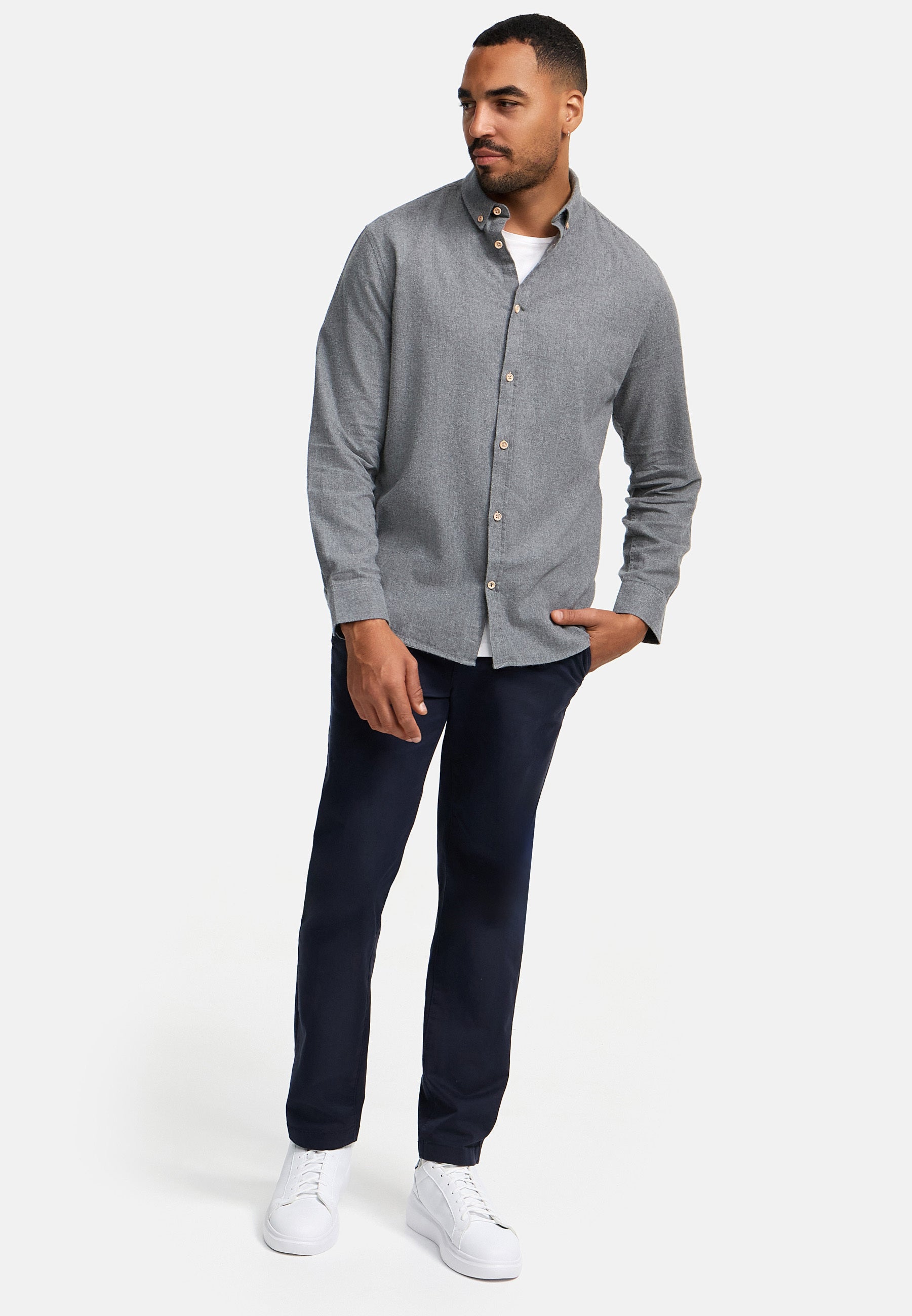 Hemd Langarm KSJohan Diego Grey Mix