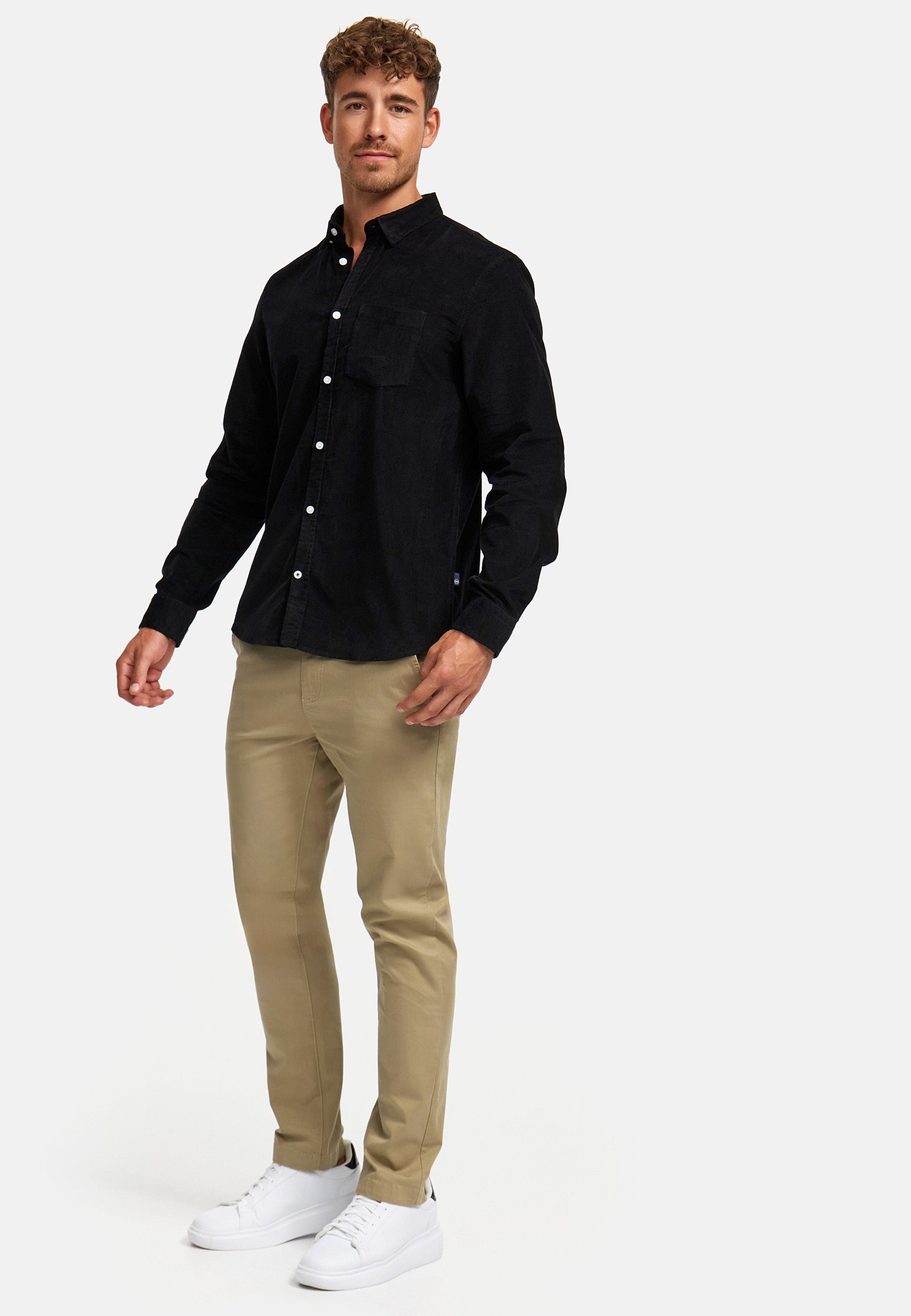 Hemd Langarm KSJohan Corduroy Black