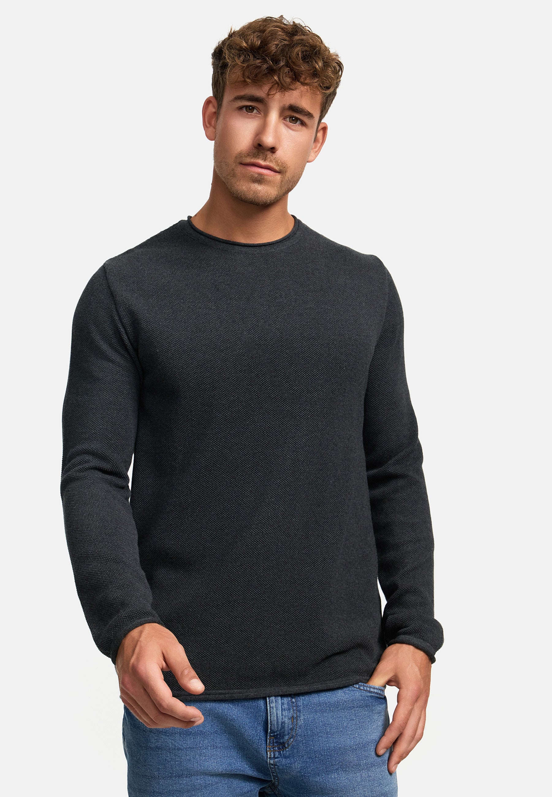 KRONSTADT | Men's Knitted Sweater KSPep Charcoal Mix – Kronstadt