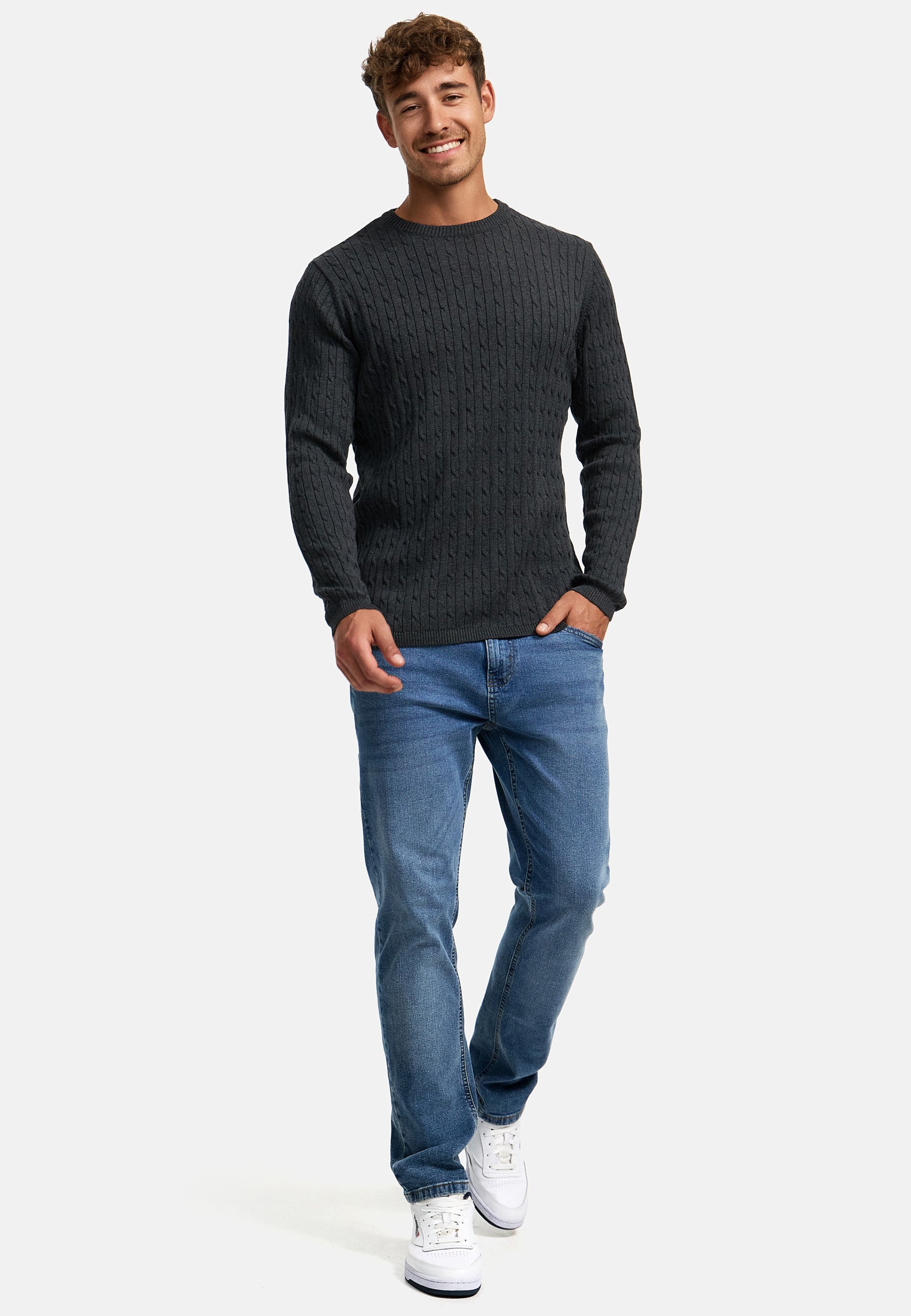 Strickpullover KSCable Charcoal Mix