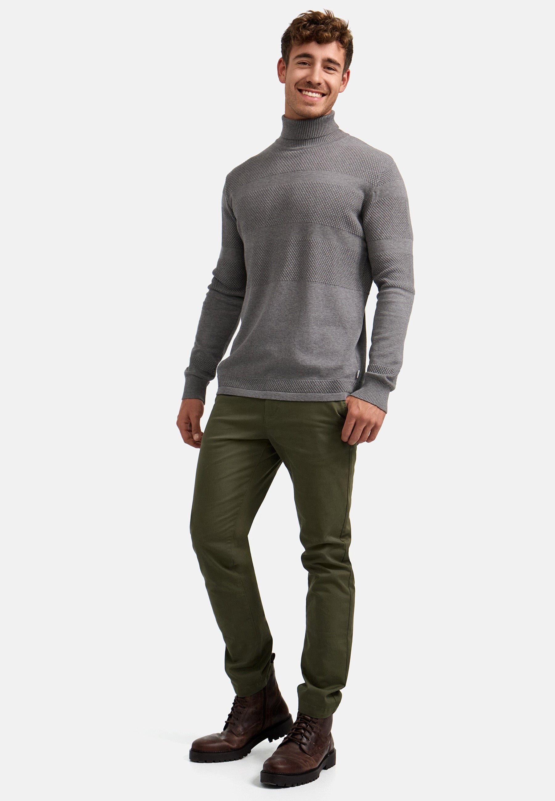 Strickpullover KSFisker Lt Grey Mix