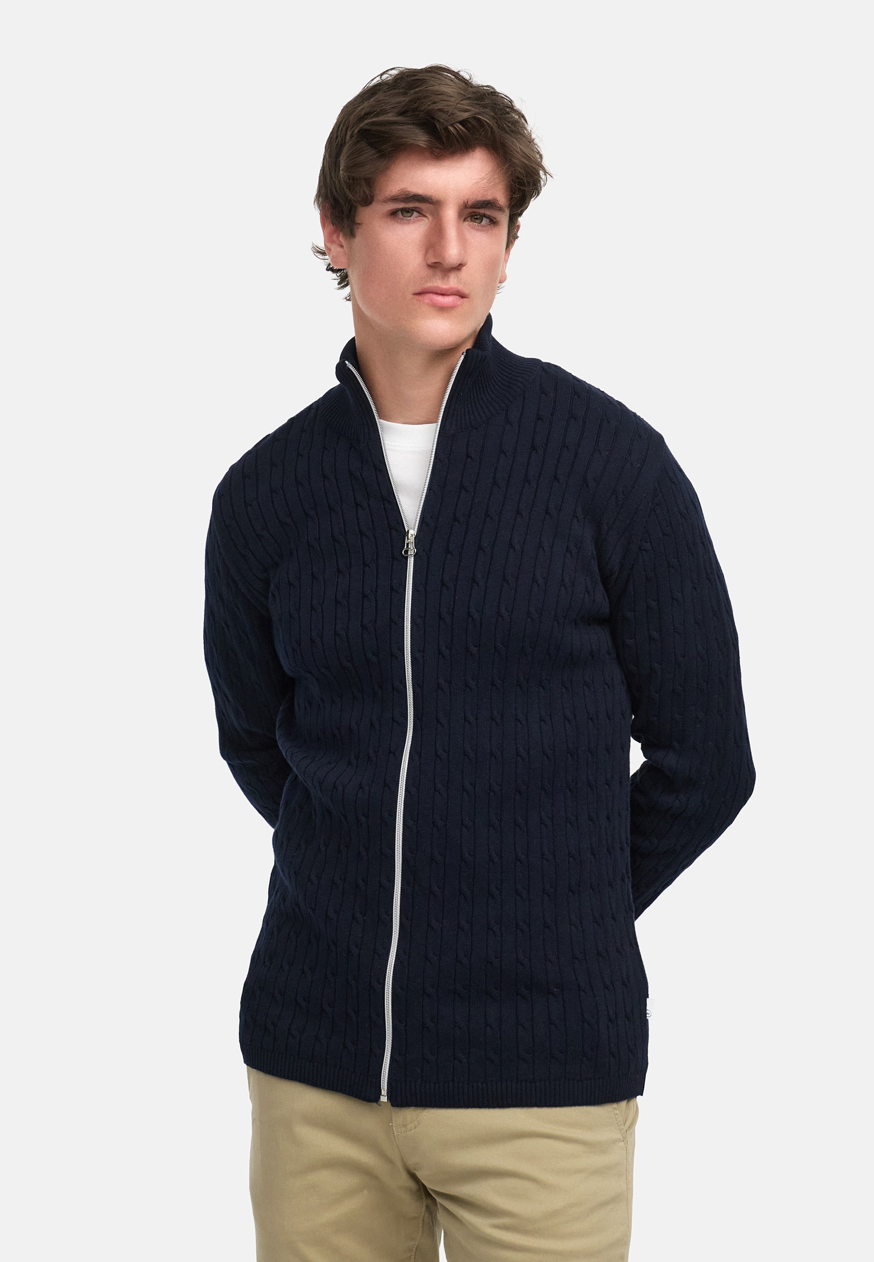 Strickjacke KSCable Zip Sky Captain