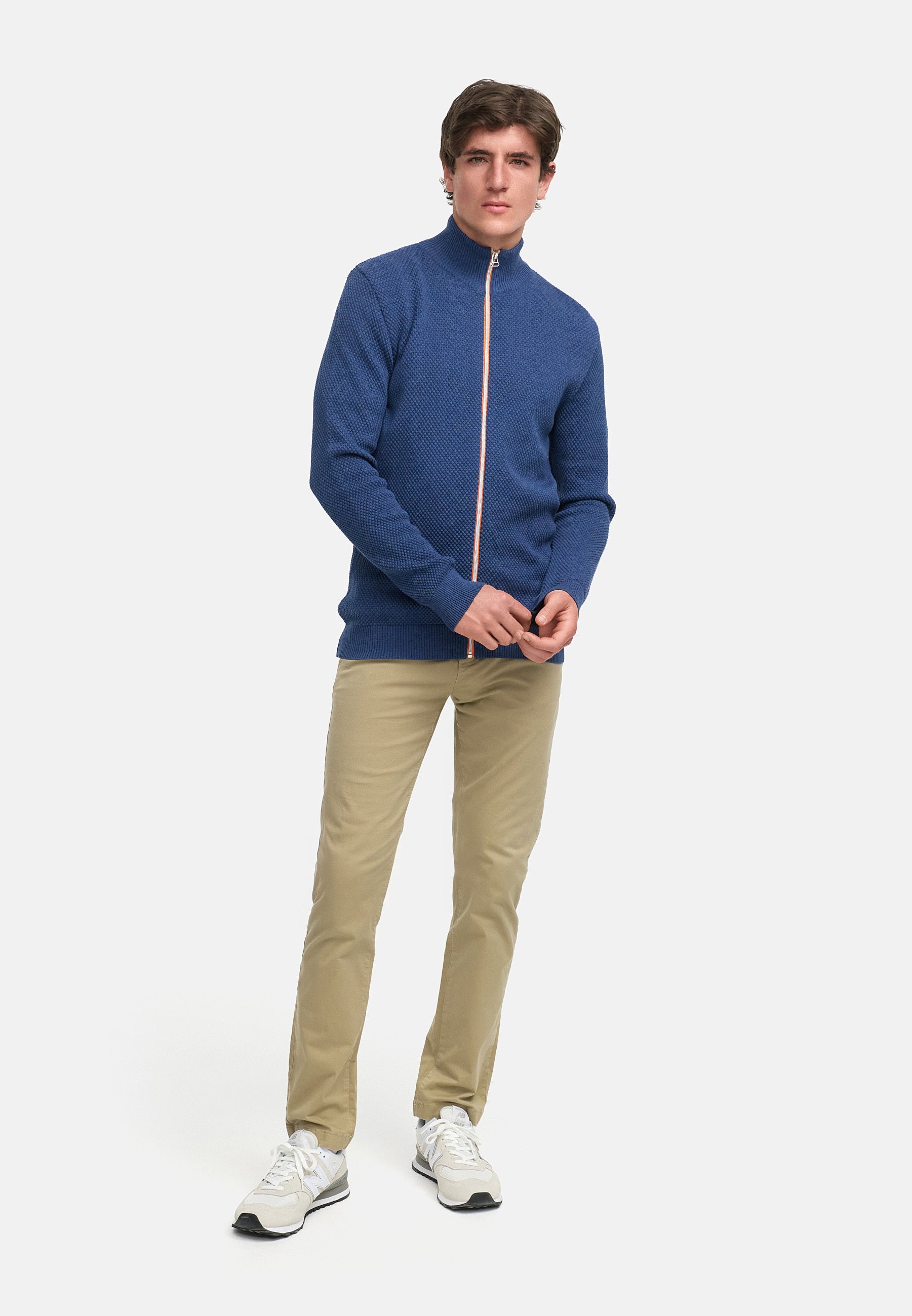 Strickjacke KSErik Zip Federal Blue Mix