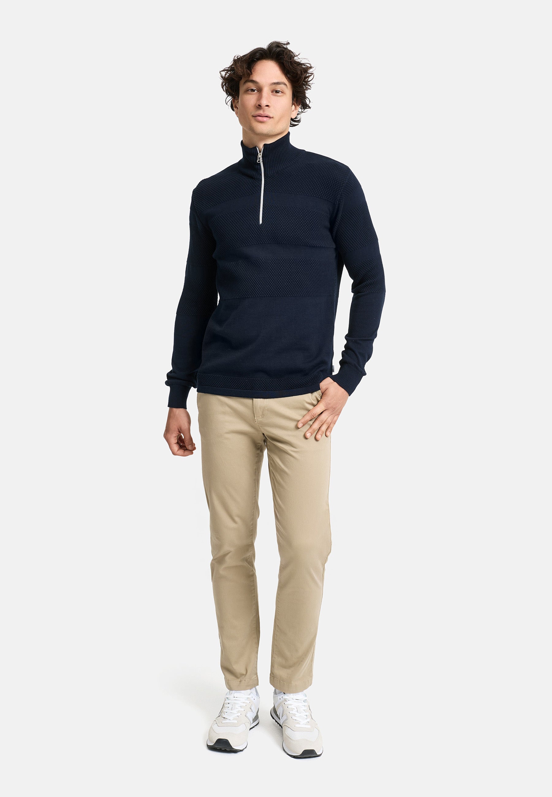 Strickpullover KSHannes Half-Zip Sky Captain
