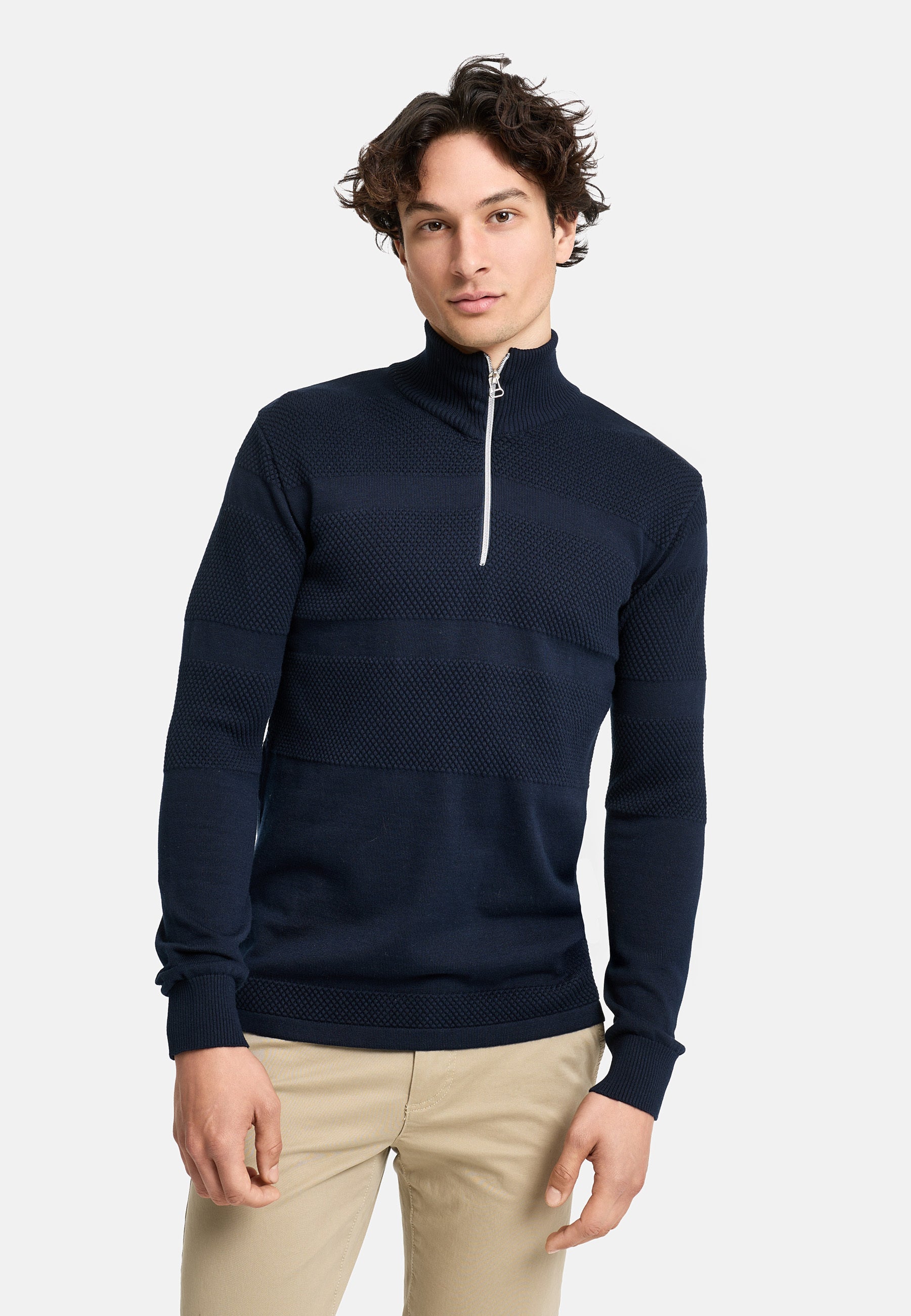Strickpullover KSHannes Half-Zip Sky Captain