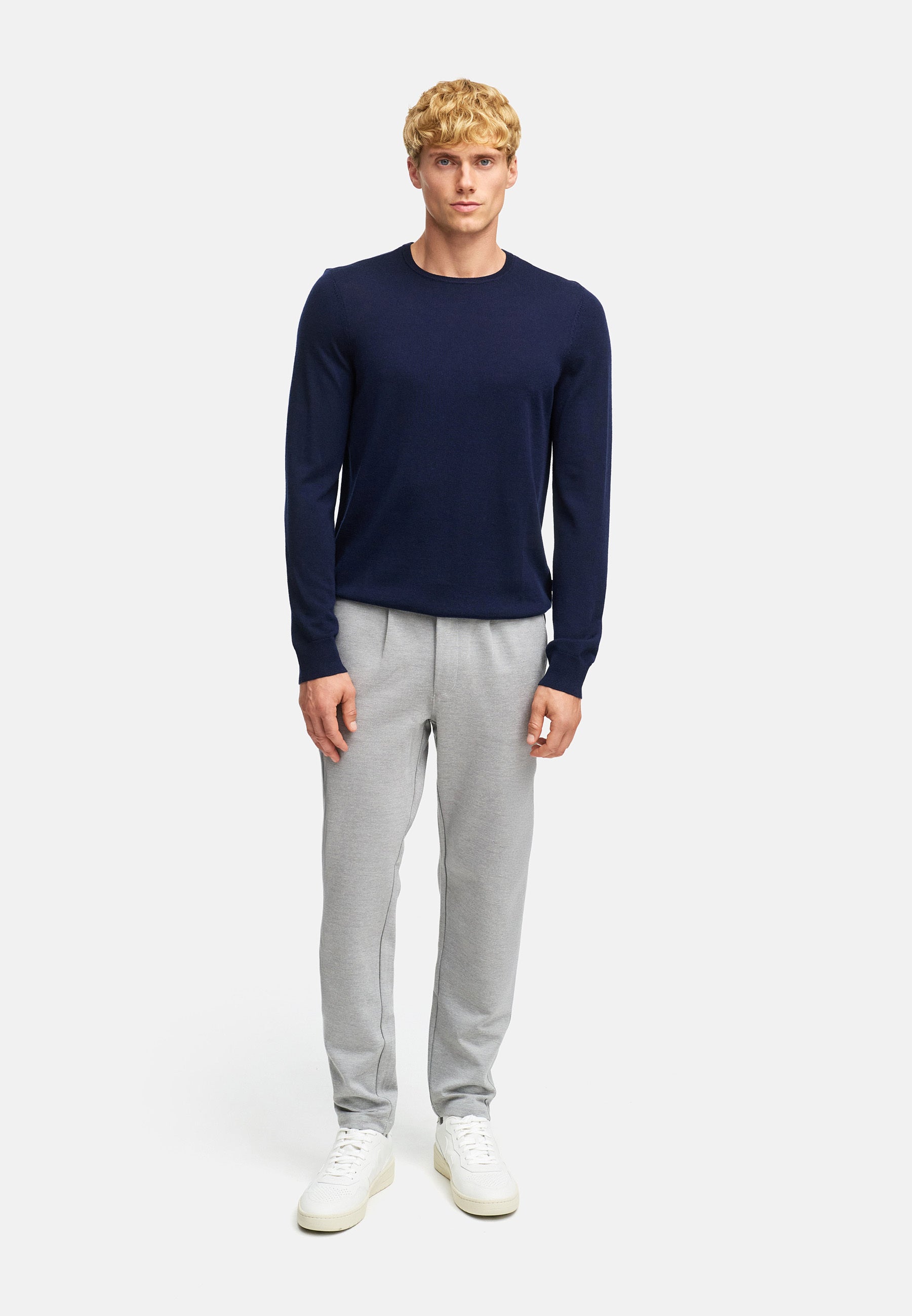 Strickpullover KSJohannes merino crew knit Sky Captain