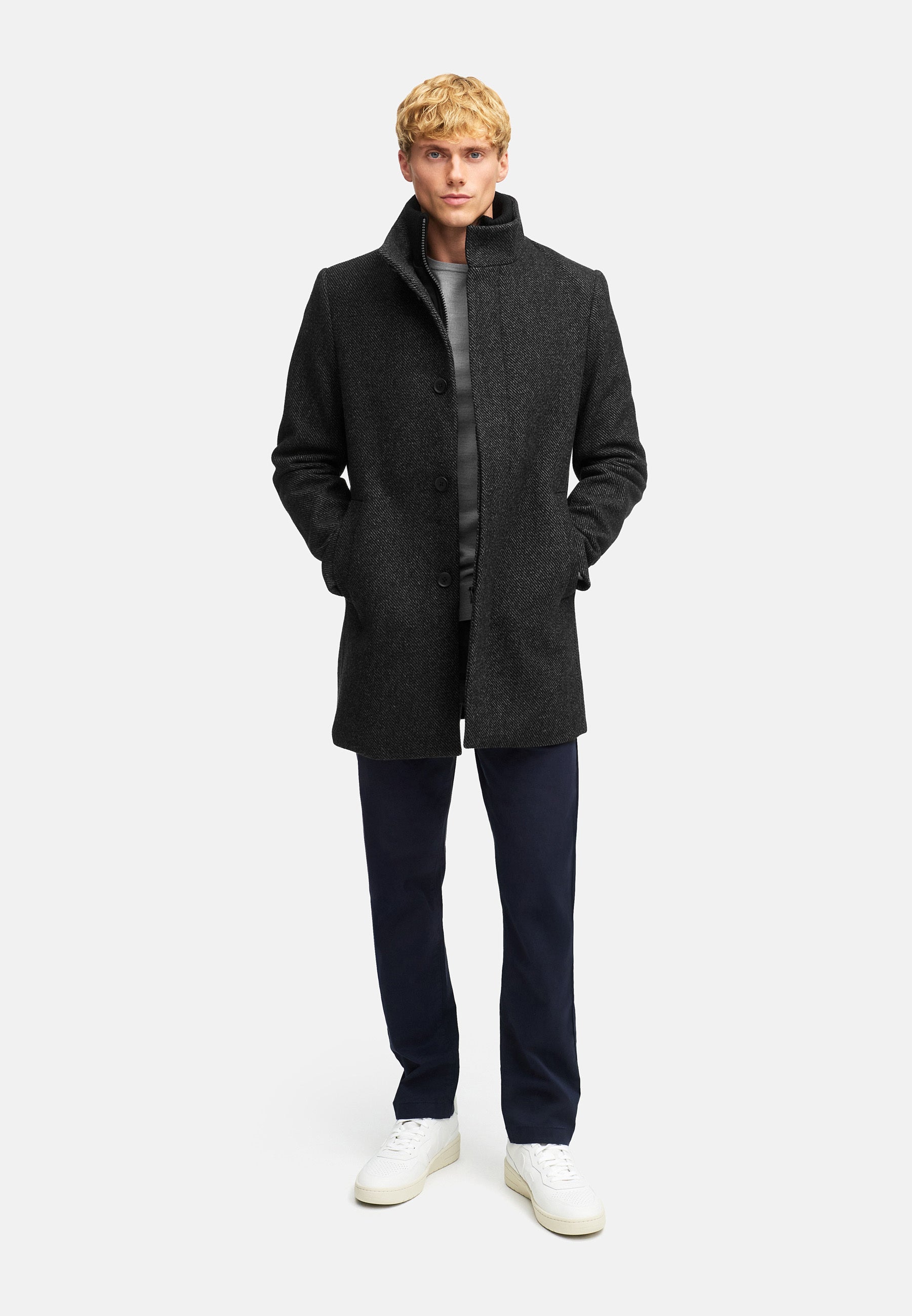 Mantel KSChess wool coat Charcoal Mix