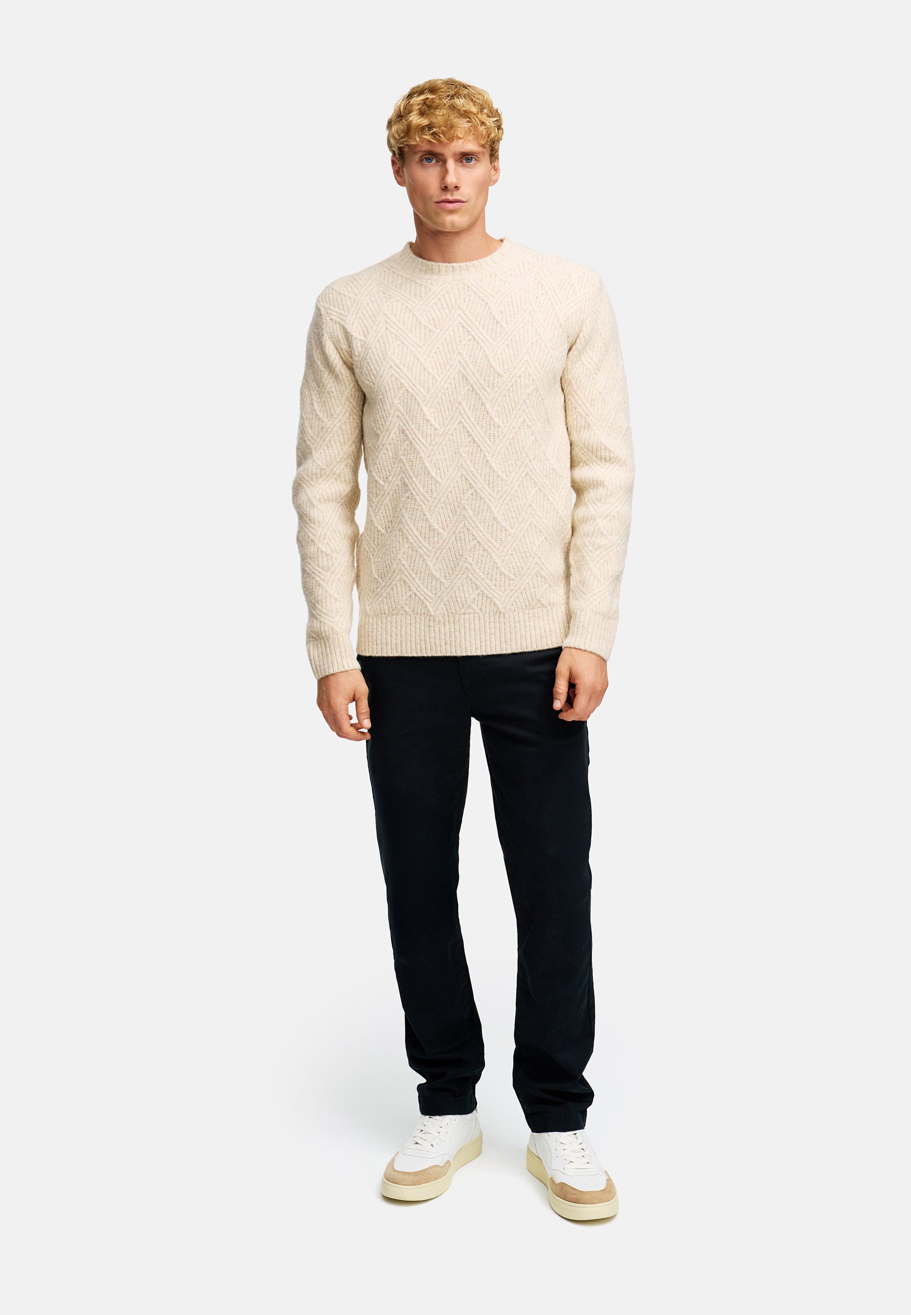 Strickpullover KSPollard Crew Neck Beige Mix