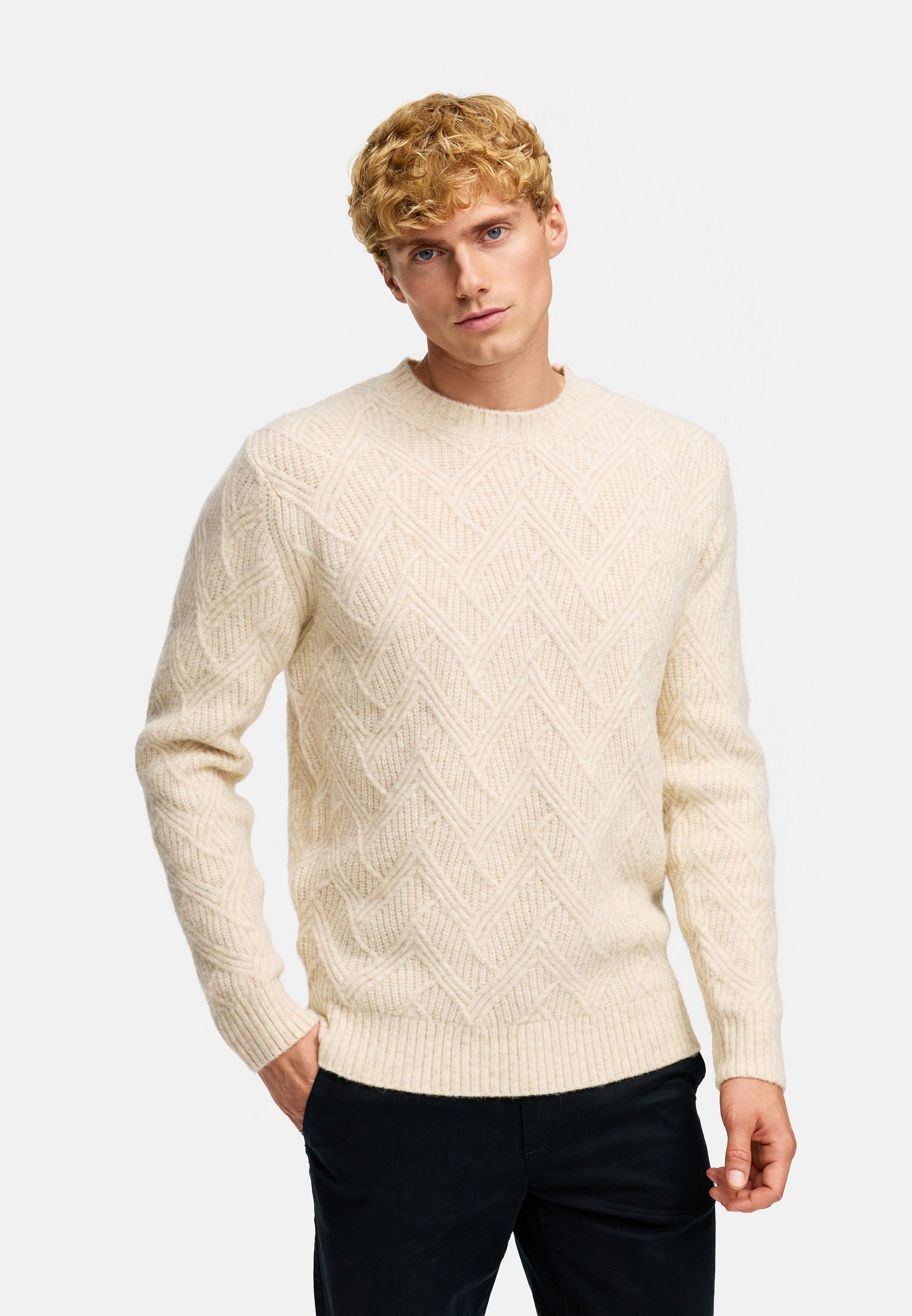 Strickpullover KSPollard Crew Neck Beige Mix