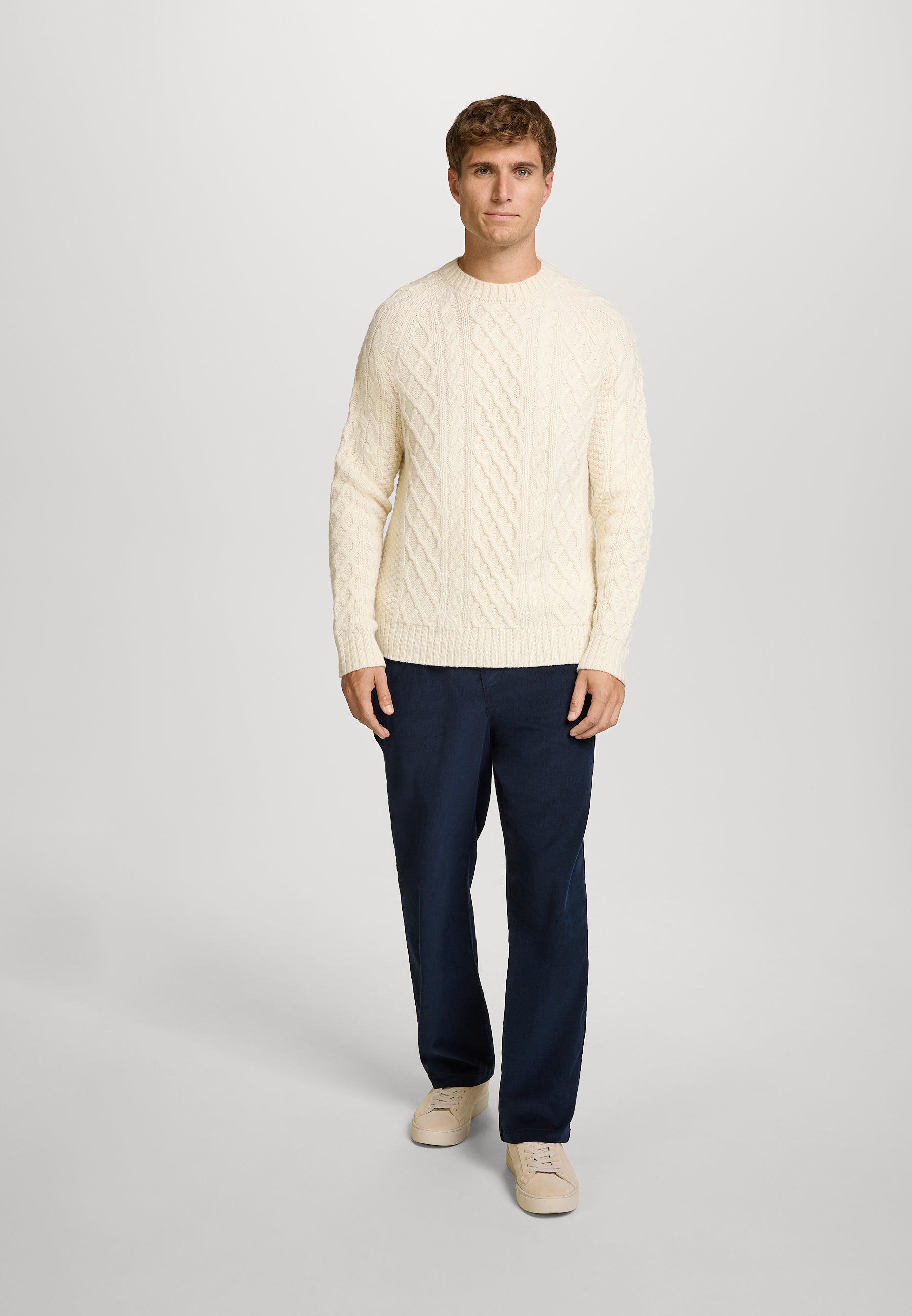 Strickpullover KSWard crew neck knit Vanilla Ice