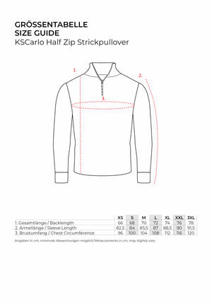 Strickpullover KSCarlo Half-Zip Lt Grey Produktbild
