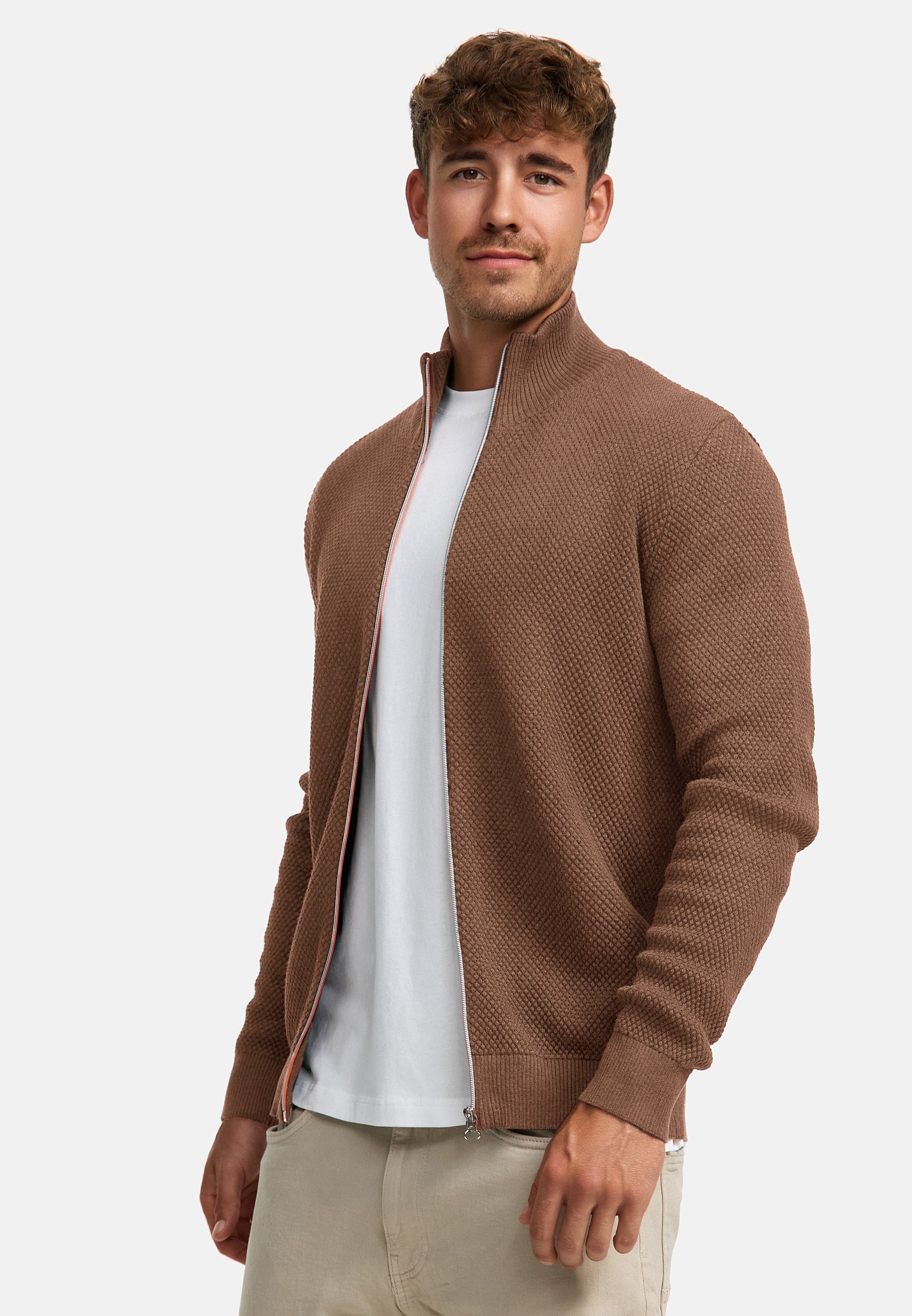 Strickjacke KSErik Zip Monks Robe Mix