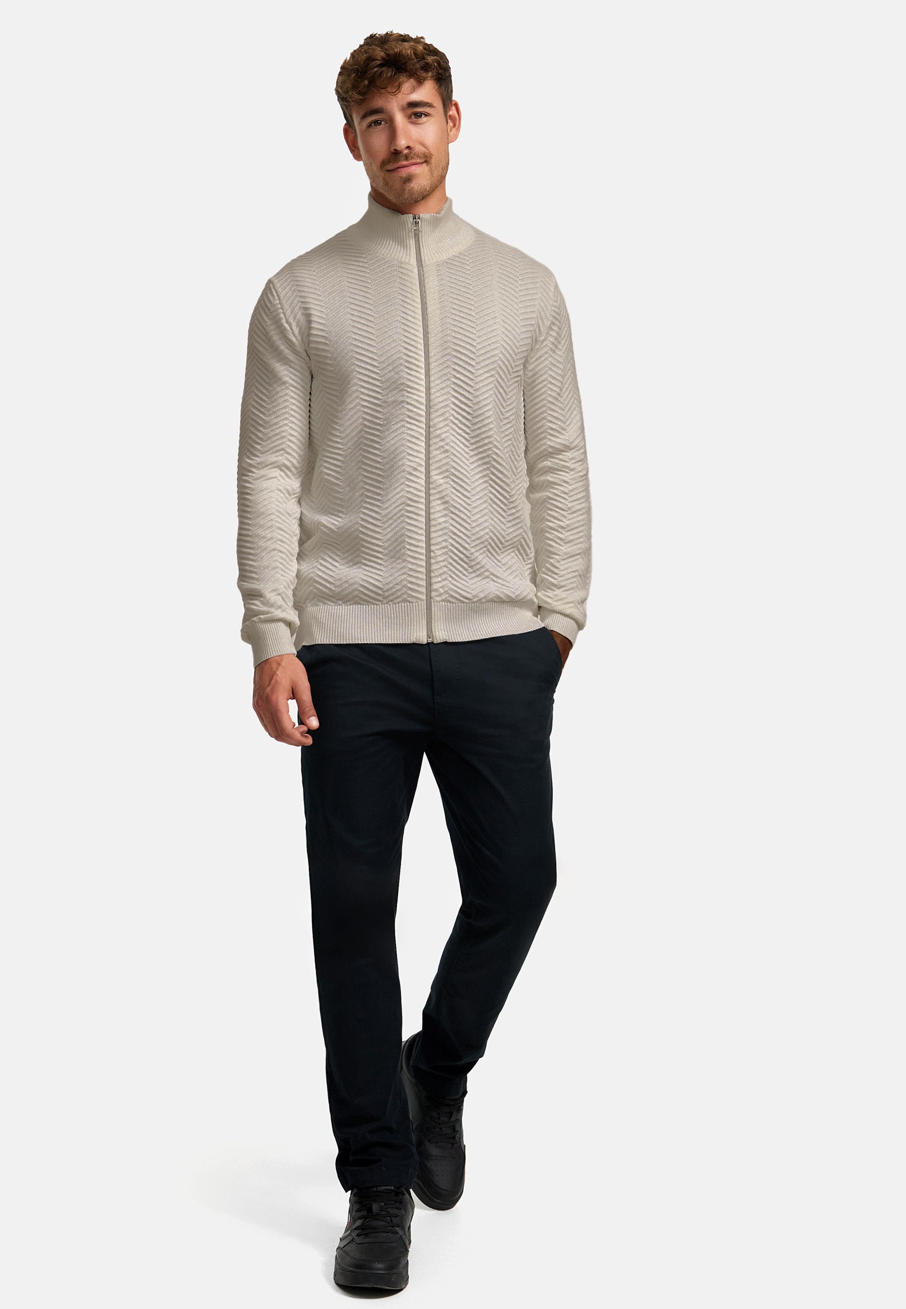 Strickjacke KSCarlo Zip Sand Mix