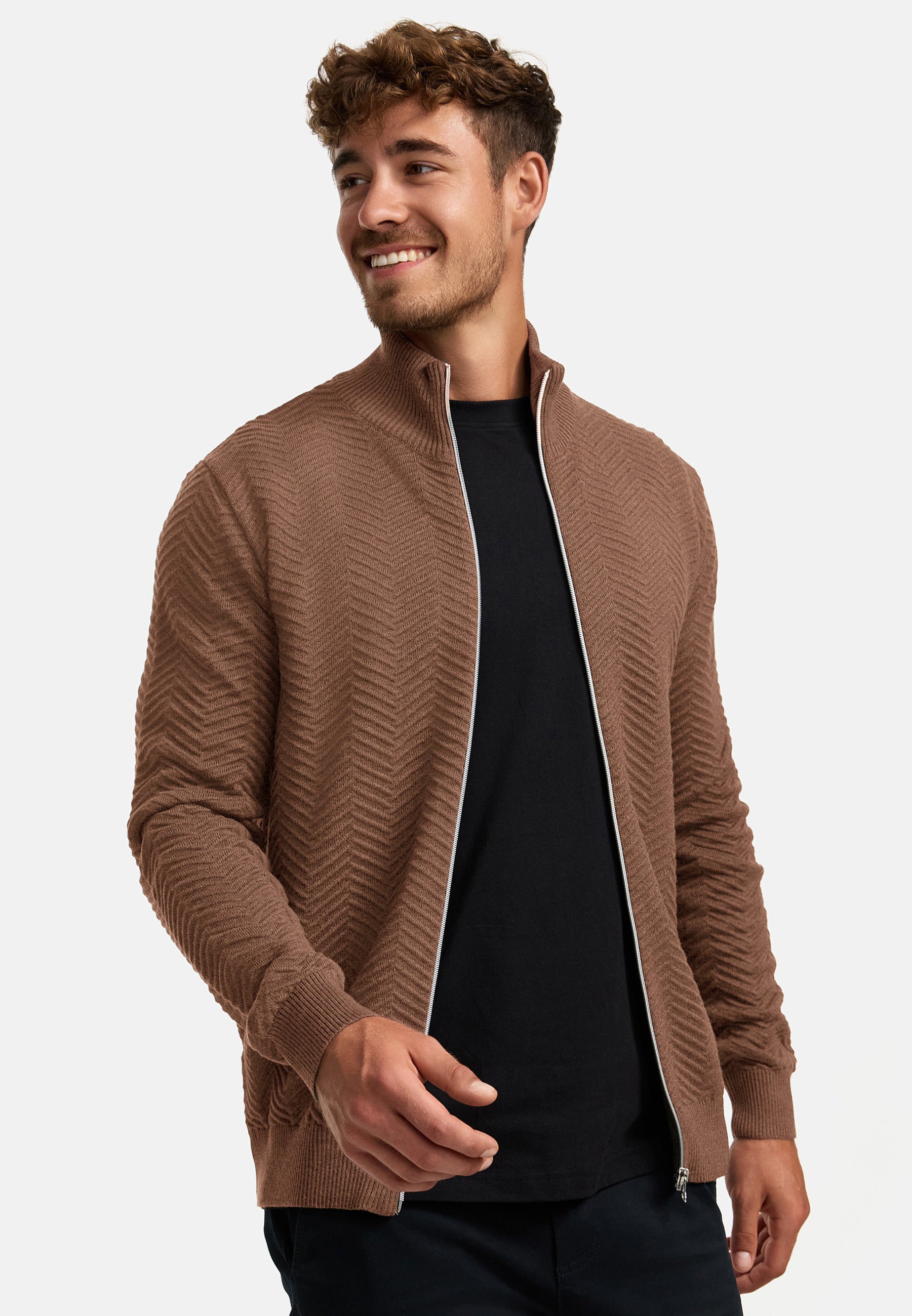 Strickjacke KSCarlo Zip Monks Robe Mix