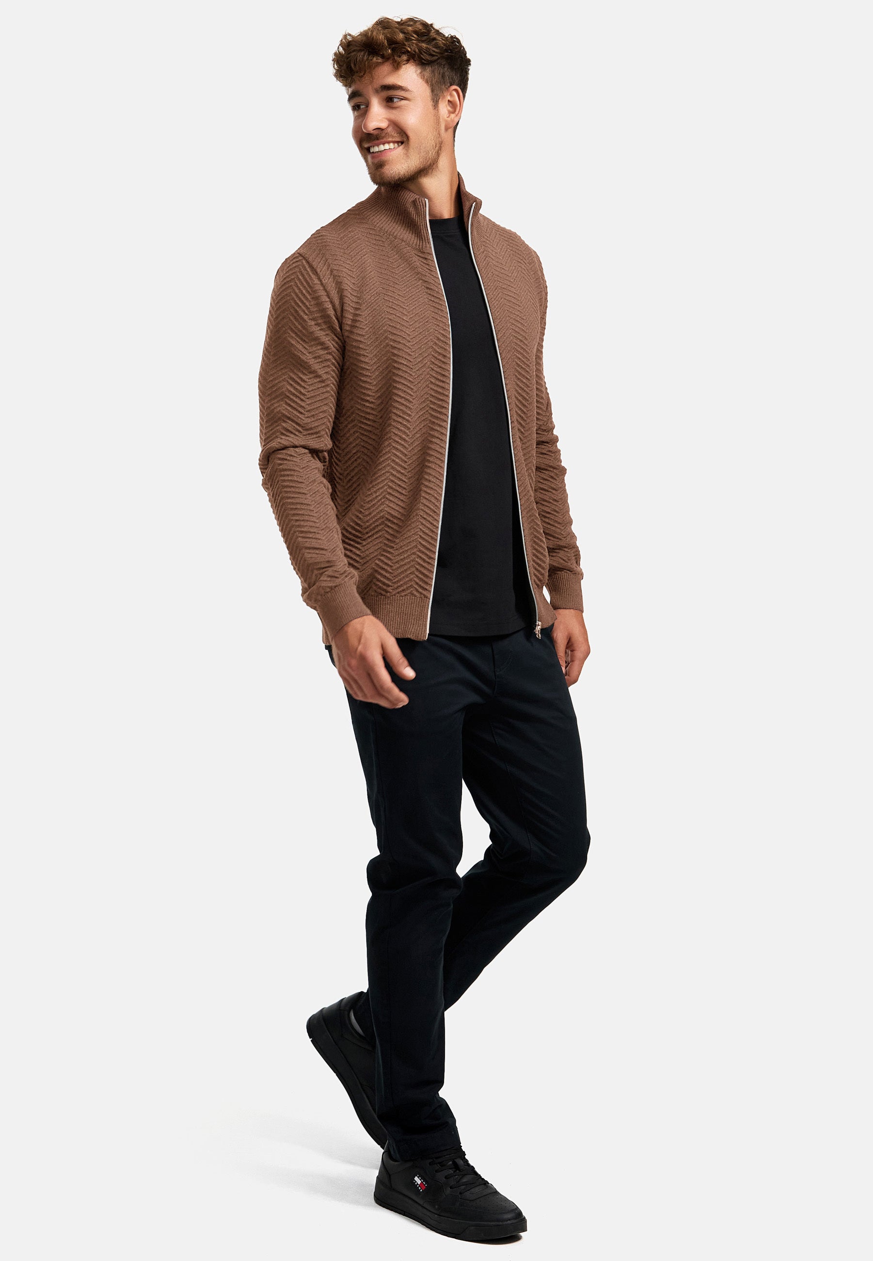 Strickjacke KSCarlo Zip Monks Robe Mix