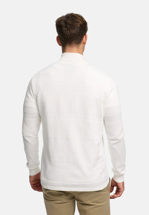 Strickpullover KSHannes Half-Zip Snow White Produktbild