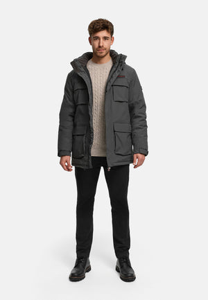 Winterjacke KSHarrington mit Kapuze Dk Grey Produktbild