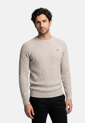 Strickpullover KSFlynn Strick Crew Neck Stone mix Produktbild