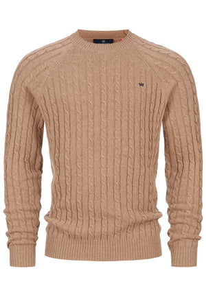Strickpullover KSFlynn Strick Crew Neck Wood smoke Produktbild