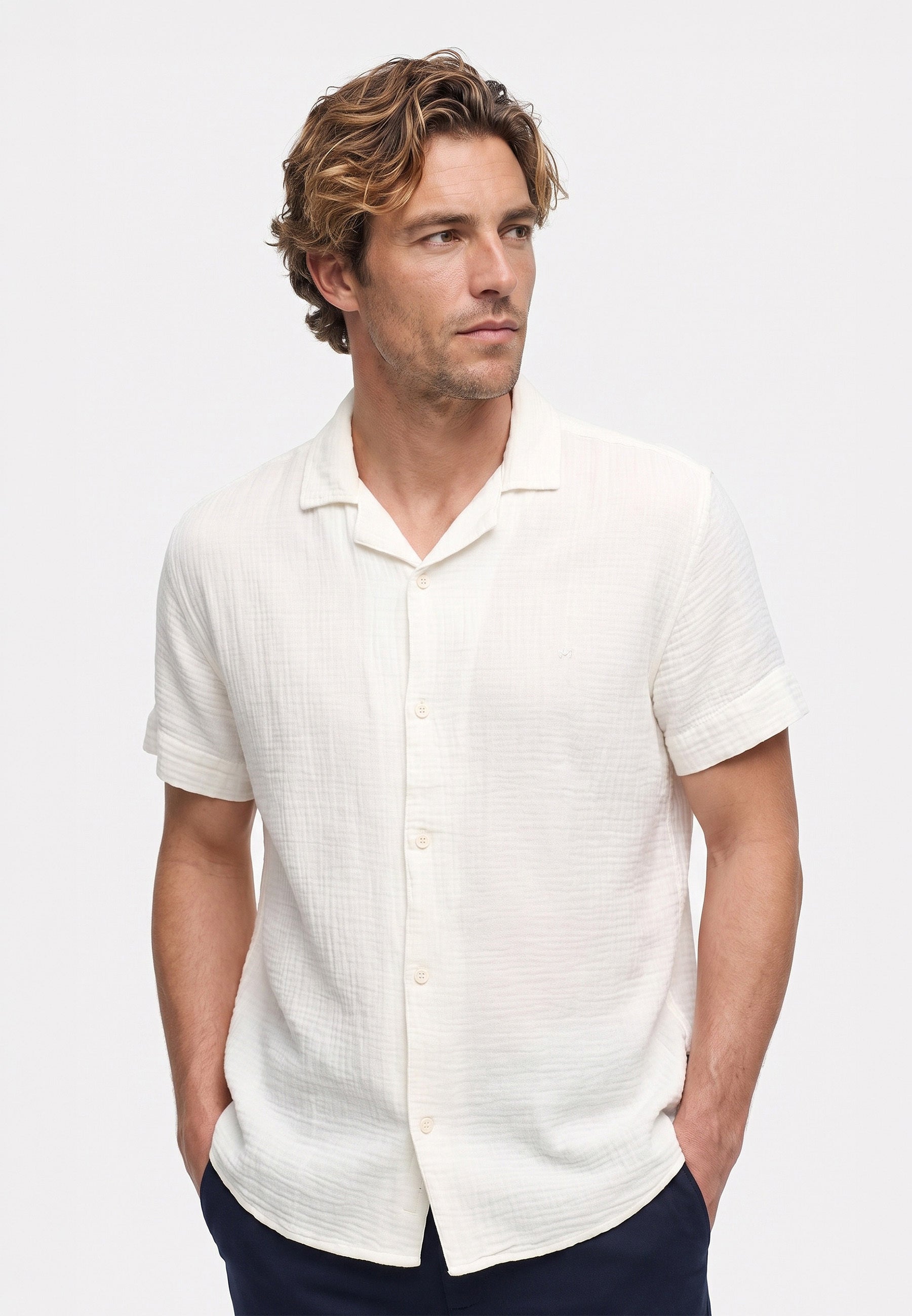 Hemd Kurzarm KSAvery Offwhite