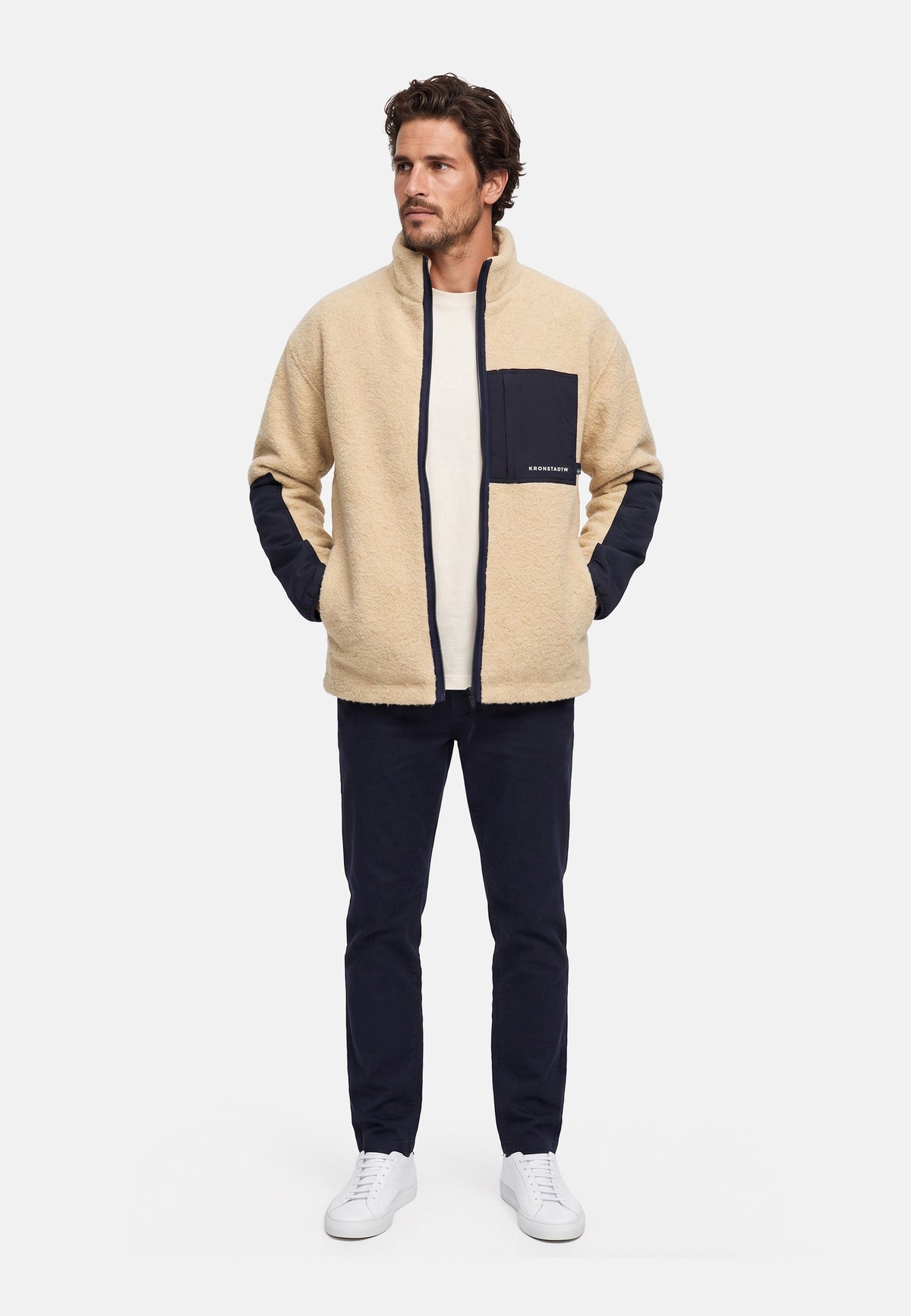 Transitional jacket KSSteele Teddy Fleece White Pepper