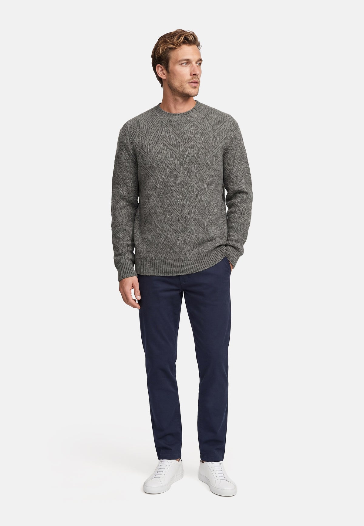 Knitted Sweater KSPollard Crew Neck Dark stone Mix