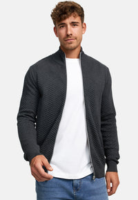 Strickjacke KSCarlo Zip Charcoal Mix
