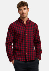 Hemd Langarm KSJohan Check Fiery Red