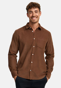 Hemd Langarm KSJohan Cord Raw Umber