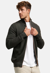Strickjacke KSErik Zip Army Mix