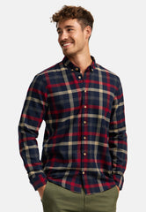 Shirt Long Sleeve KSDean Plaid Goji Berry New