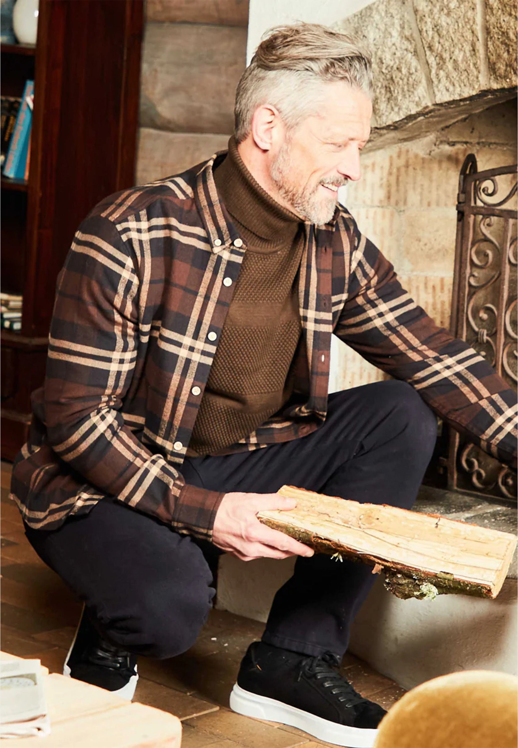 Hemd Langarm KSJohan Flanell Brown Check