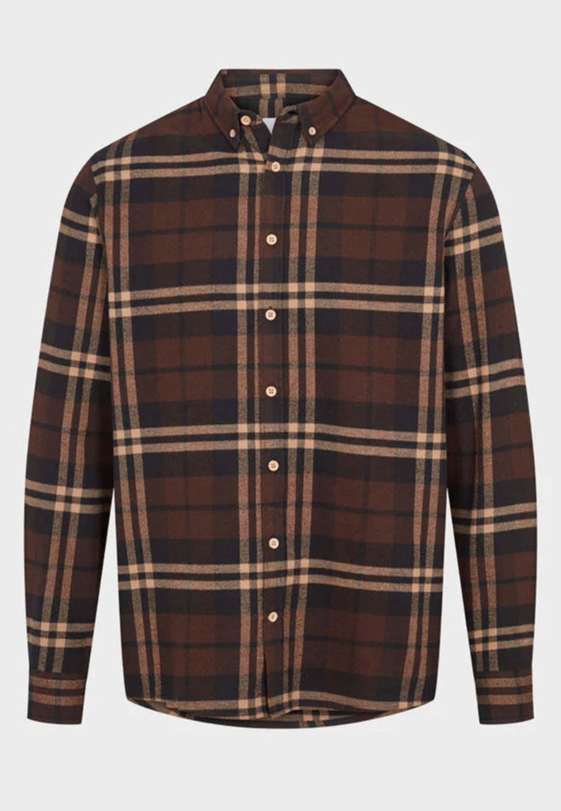Hemd Langarm KSJohan Flanell Brown Check