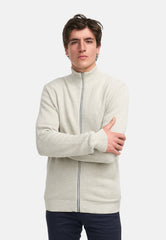 Strickjacke KSErik Zip Stone mix