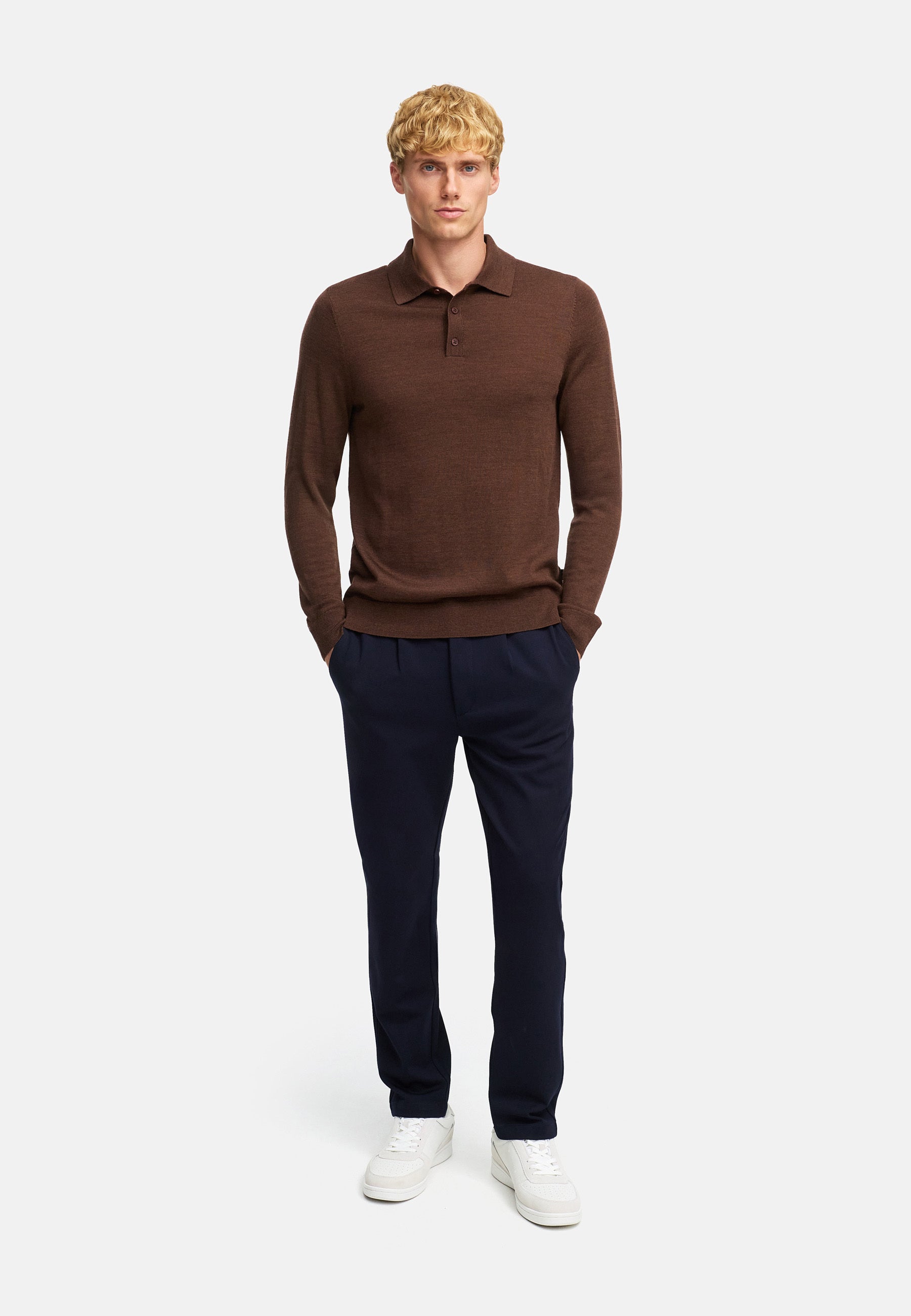 Strickpullover KSJohannes merino polo knit Monk's Robe