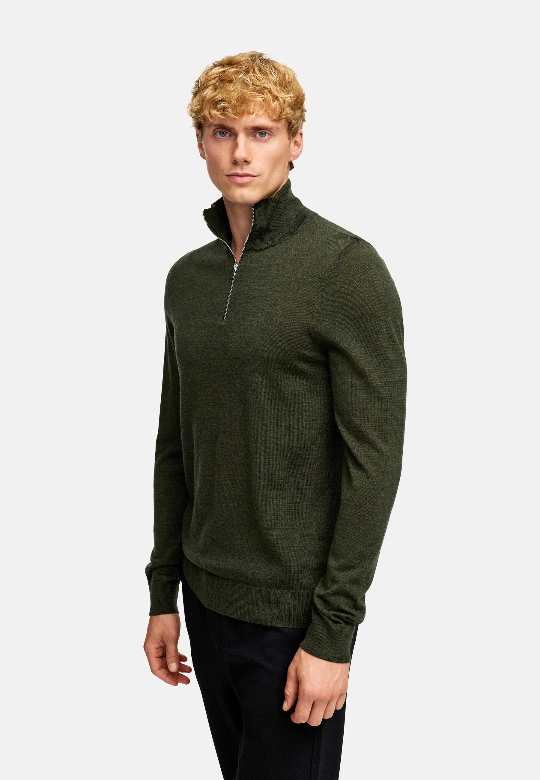 KRONSTADT | Men's Knitted Sweater KSJohannes Merino Knit Half Zip