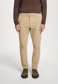Chinohose KSEben tapered corduroy chino White Pepper