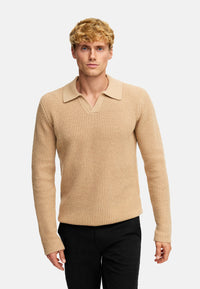 Strickpullover KSCrombie Strick Polo Sand mix