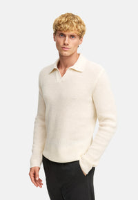 Strickpullover KSCrombie Strick Polo Vanilla Ice