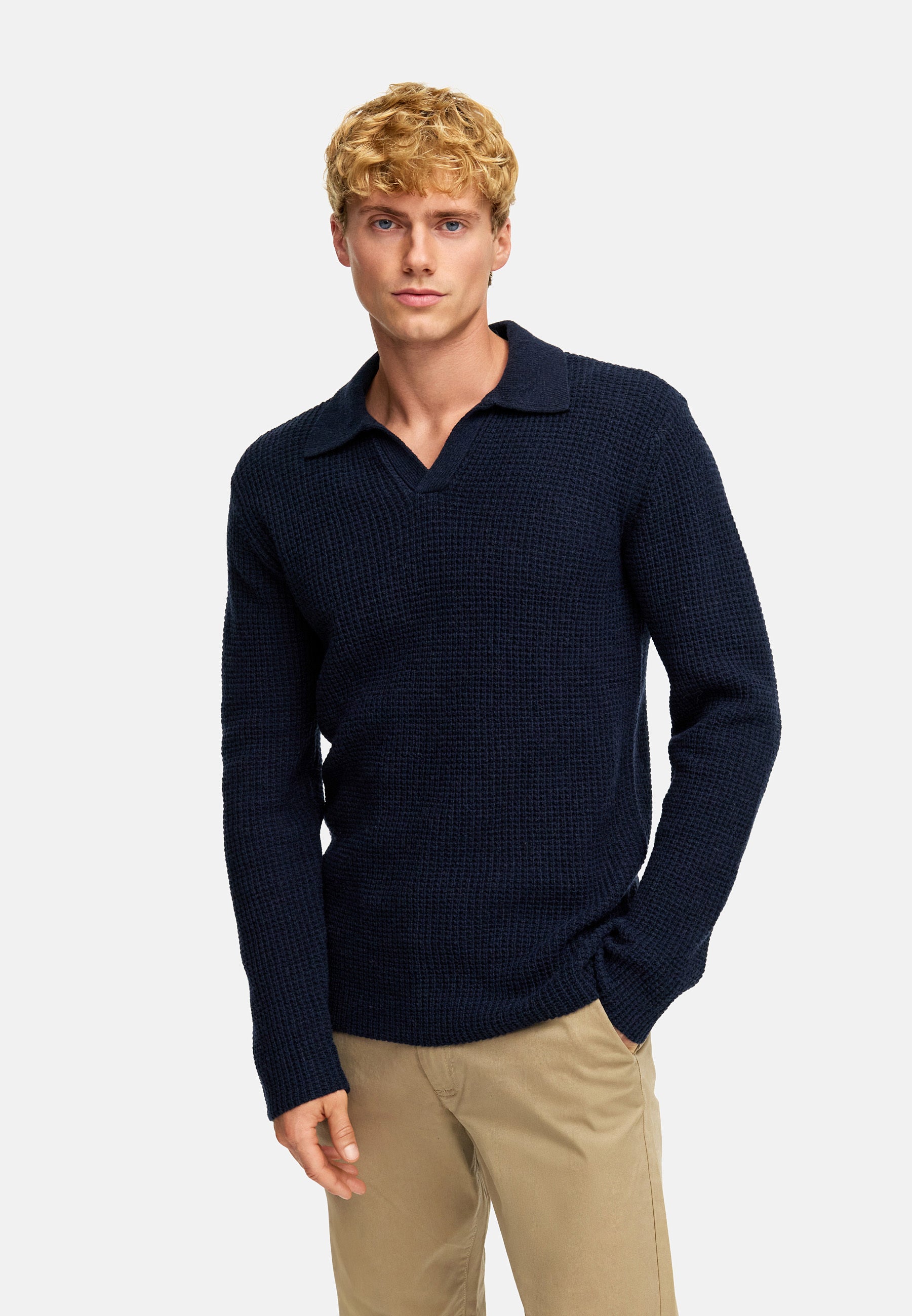 Strickpullover KSCrombie polo knit Sky Captain