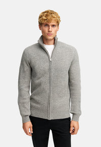 Strickjacke KSDorsey Strick Zip Cardigan Lt Grey Mix