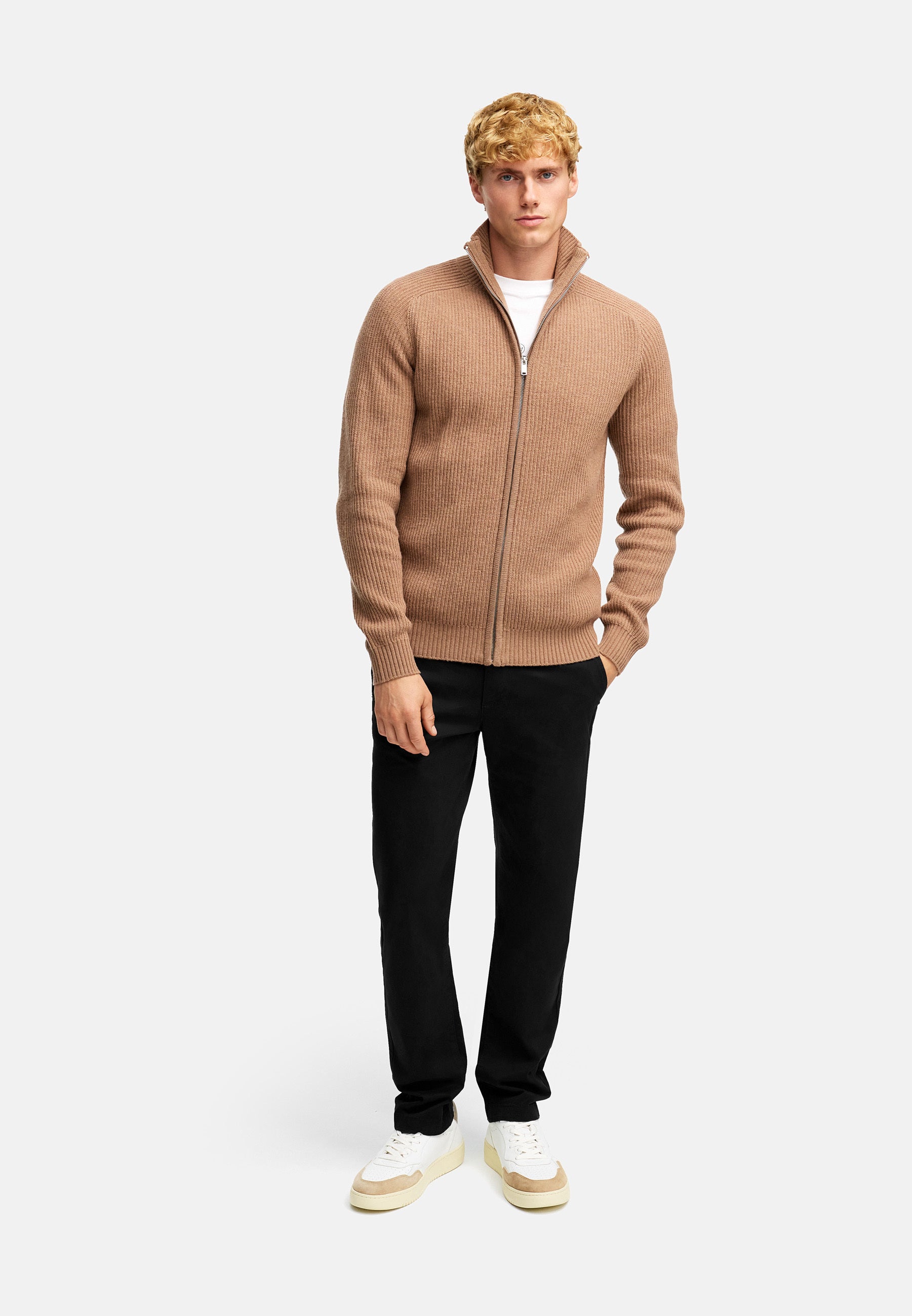 Strickjacke KSDorsey zip cardigan knit Wood smoke