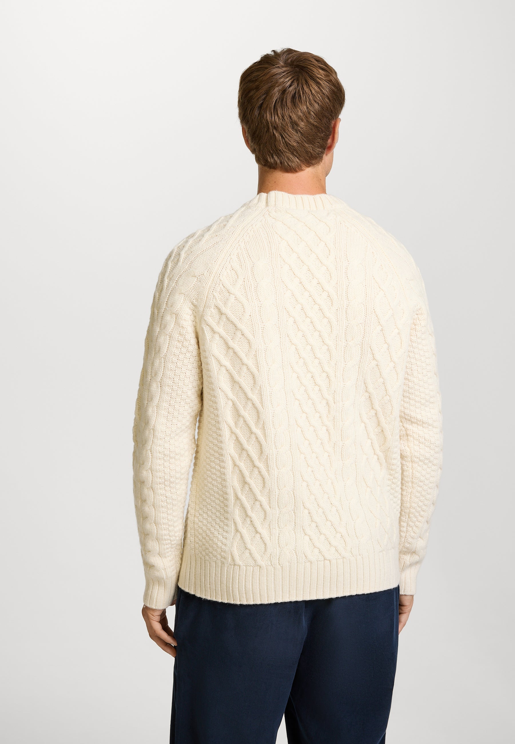 KRONSTADT | Men's Knitted Sweater KSWard Knit Crew Neck Vanilla
