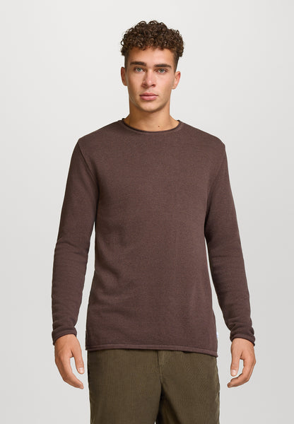 KRONSTADT | Men's Knitted Sweater KSPep Chocolate Plum Mix – Kronstadt