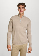 Strickpullover KSHannes Half-Zip Sand mix
