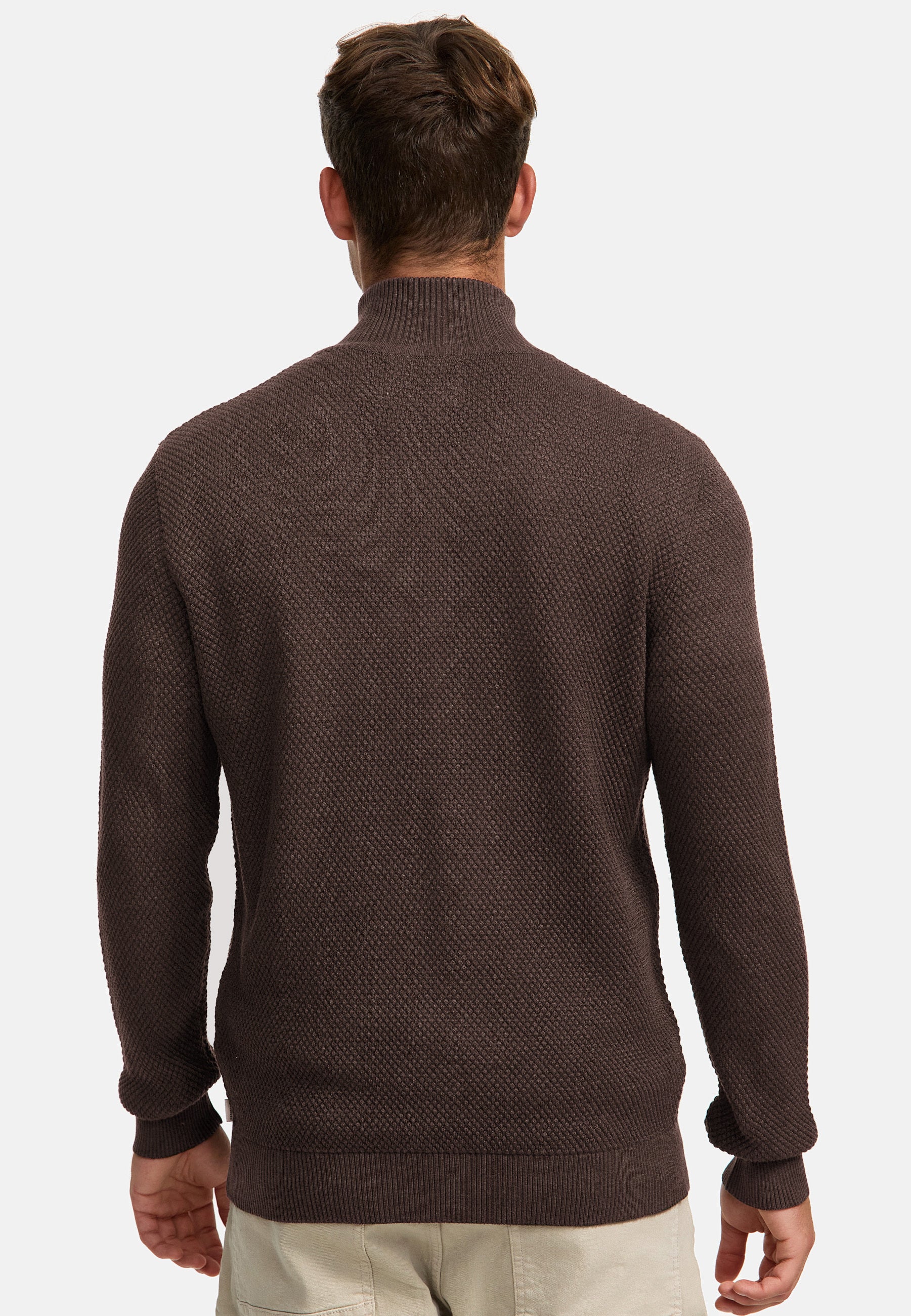 KRONSTADT | Men's Cardigan KSErik Zip Chocolate Plum Mix – Kronstadt